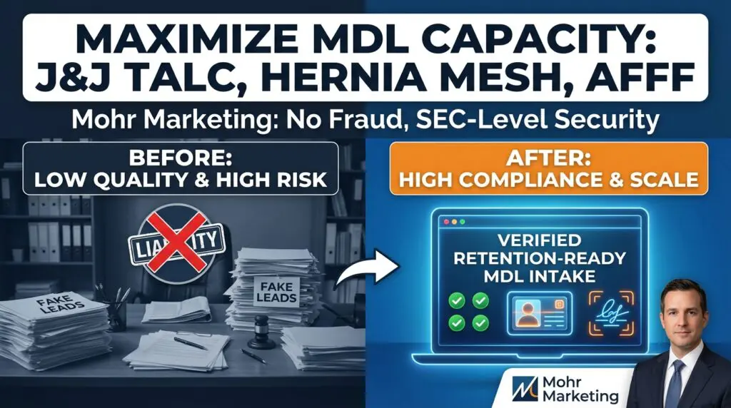 We have implemented "compliance shield" to ensure that law firms receive fully vetted, retention-ready leads, minimizing the risk of fraud or legal culpability.