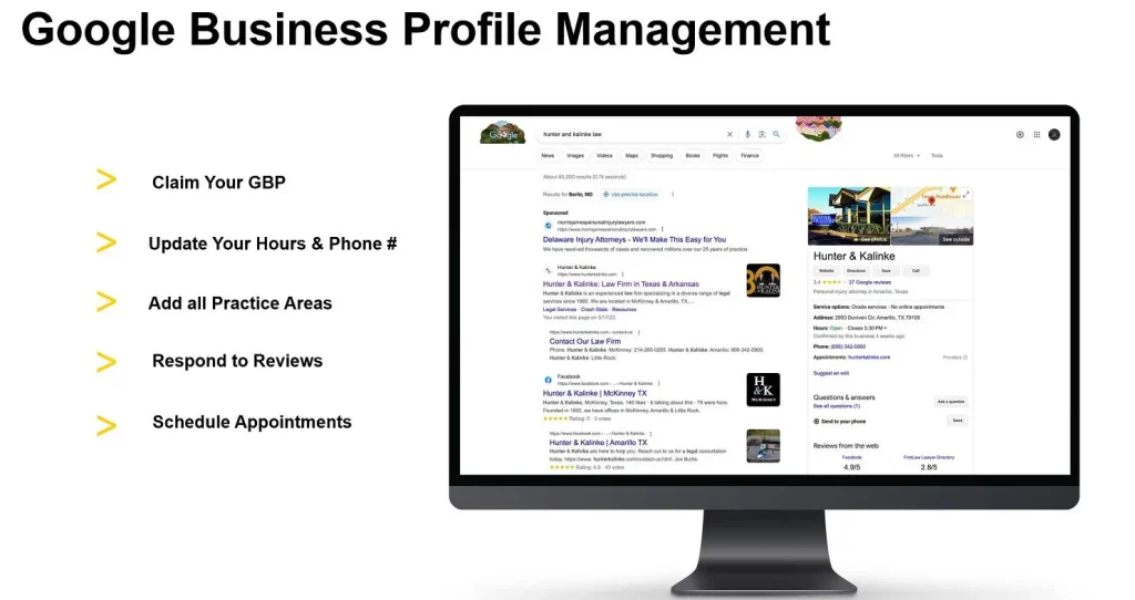 Google profile listing Google profile listing