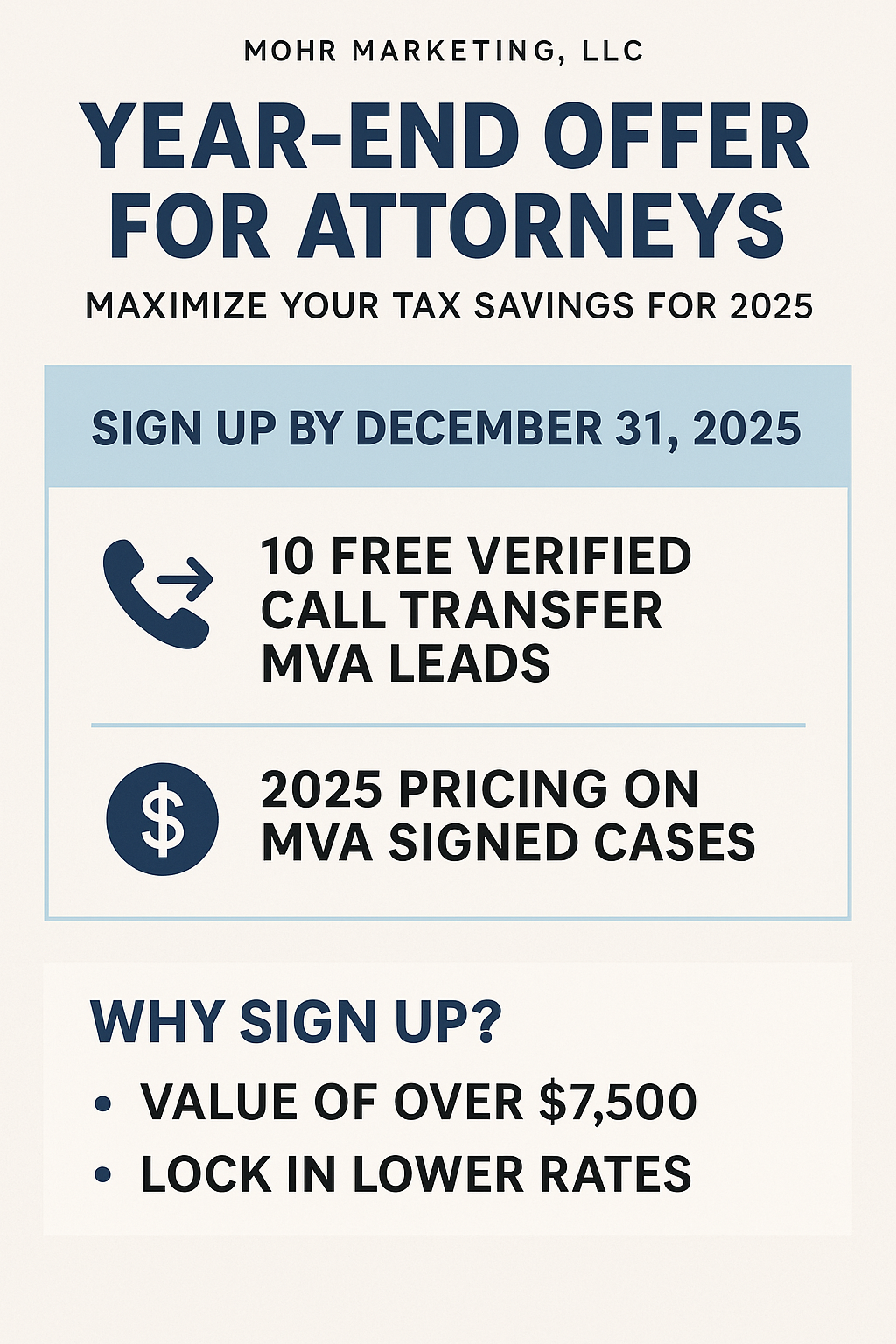 Mva lead offer