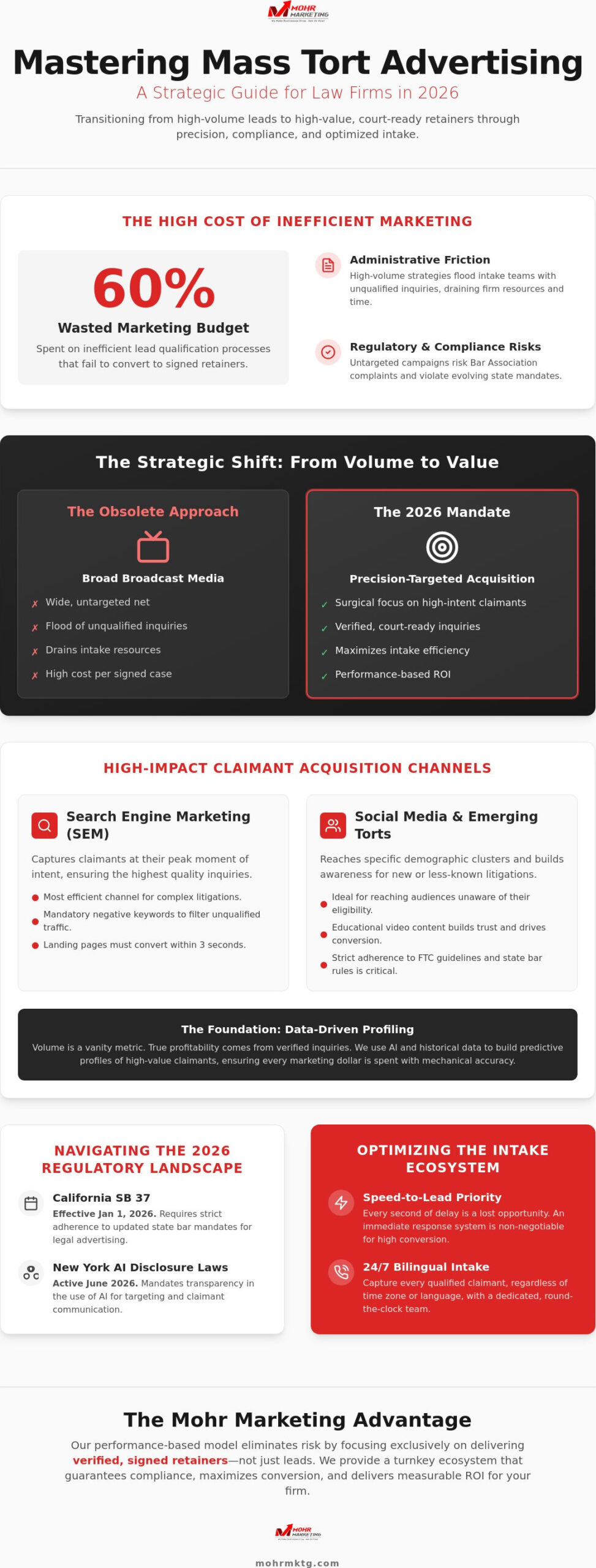 Mass tort advertising a strategic guide to high-intent case acquisition in 2026 - infographic Mass tort advertising: a strategic guide to high-intent case acquisition in 2026
