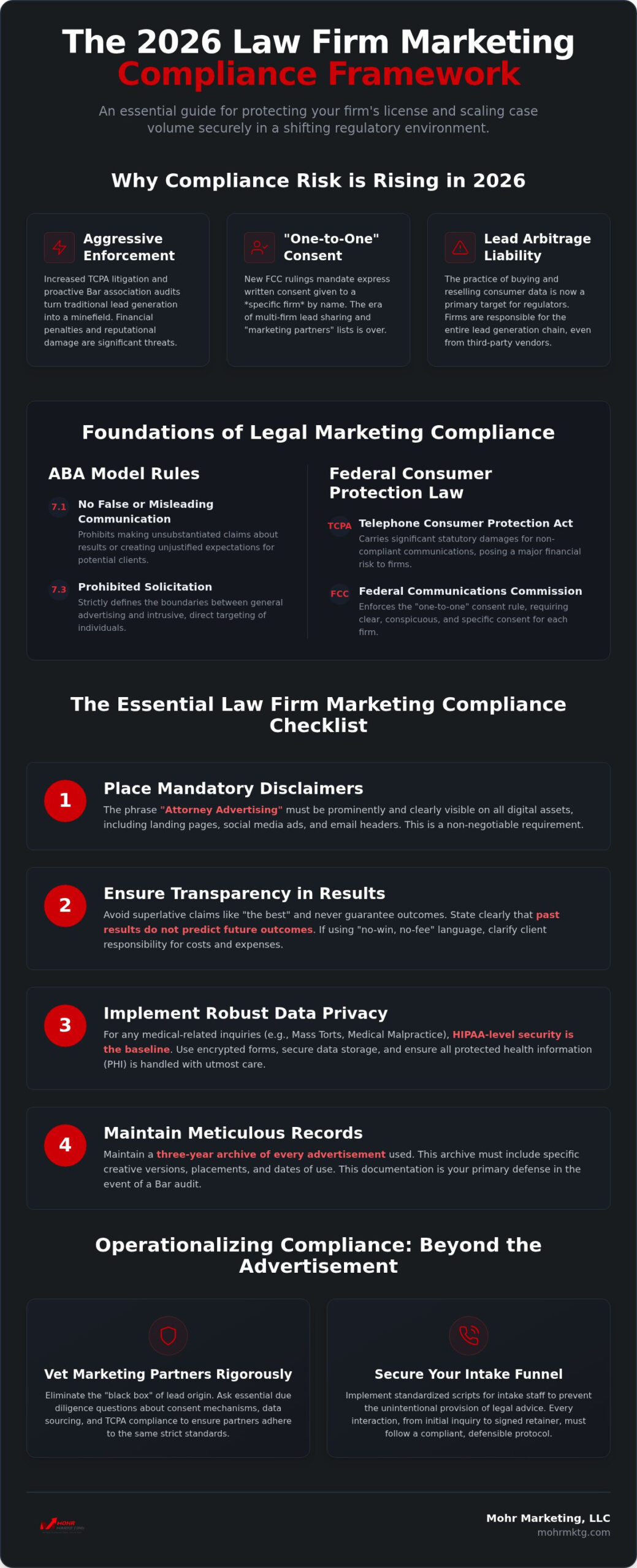 Law firm marketing compliance checklist: the 2026 guide to risk-free scaling